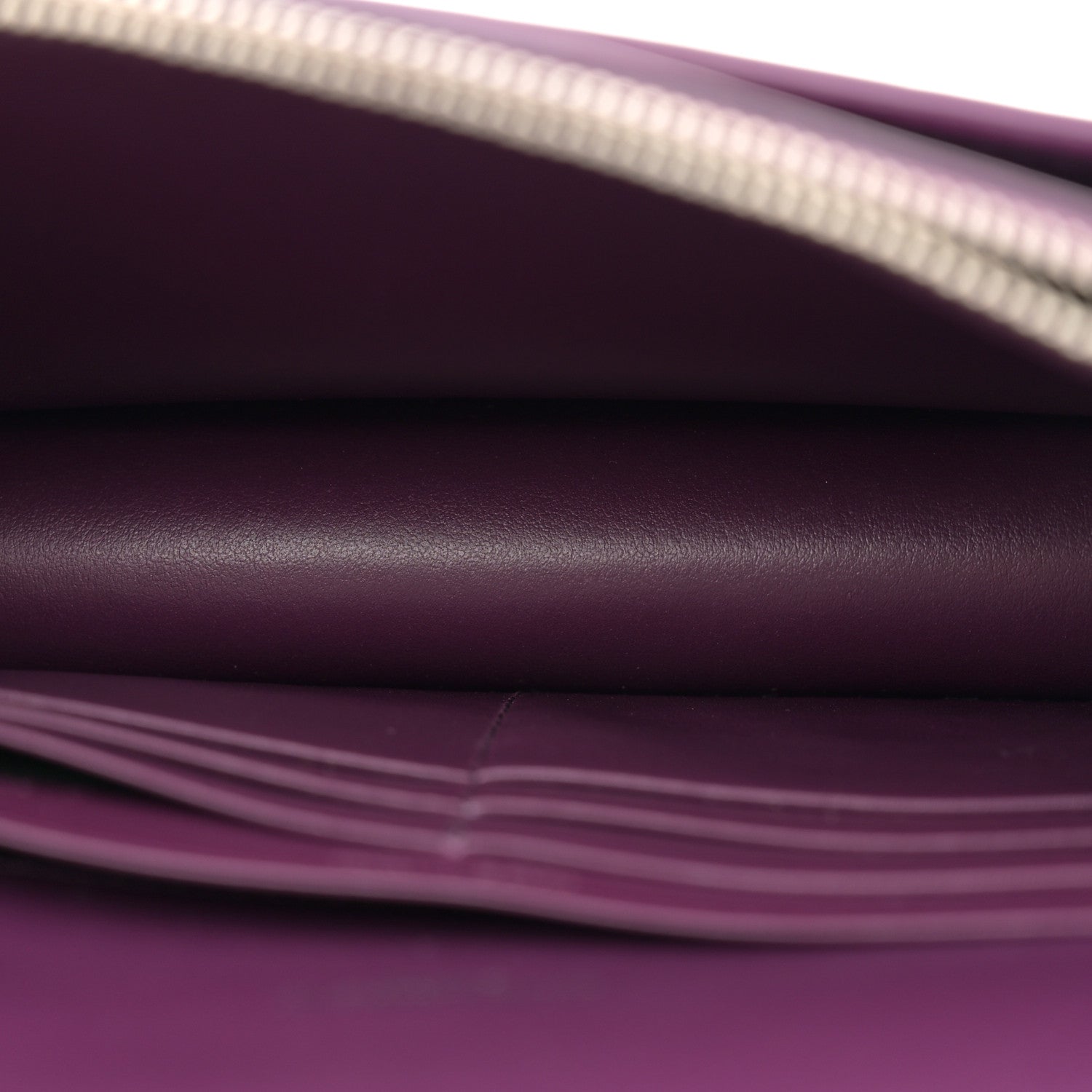 Saint Laurent Calfskin Monogram Sunset Chain Wallet Prunia 5 of 10