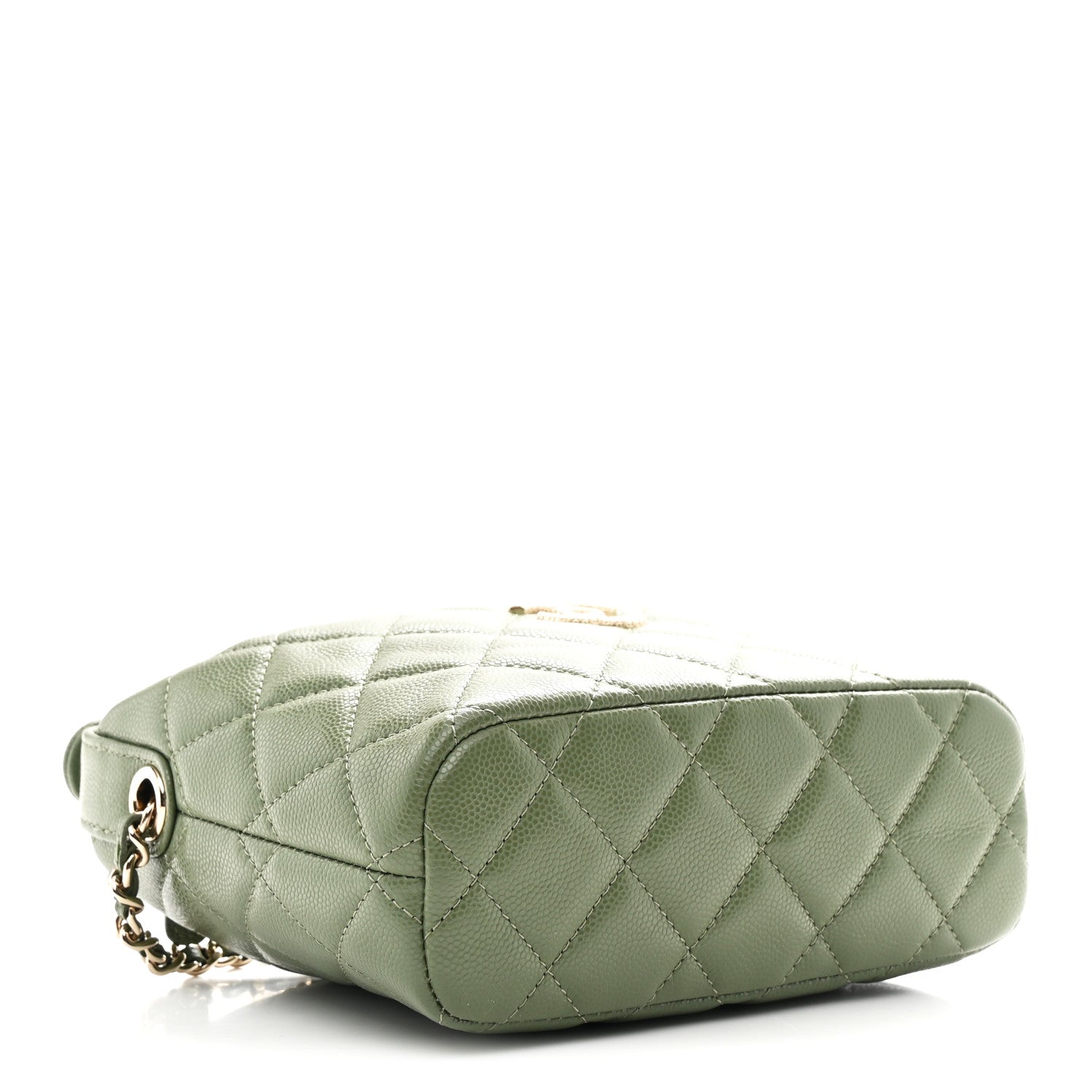 Chanel Caviar Quilted Chain Hobo Khaki 4 of 11