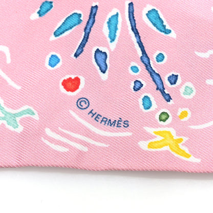 Hermes Silk Isola Di Primavera Twilly Rose Bleu Multicolor 3 of 4