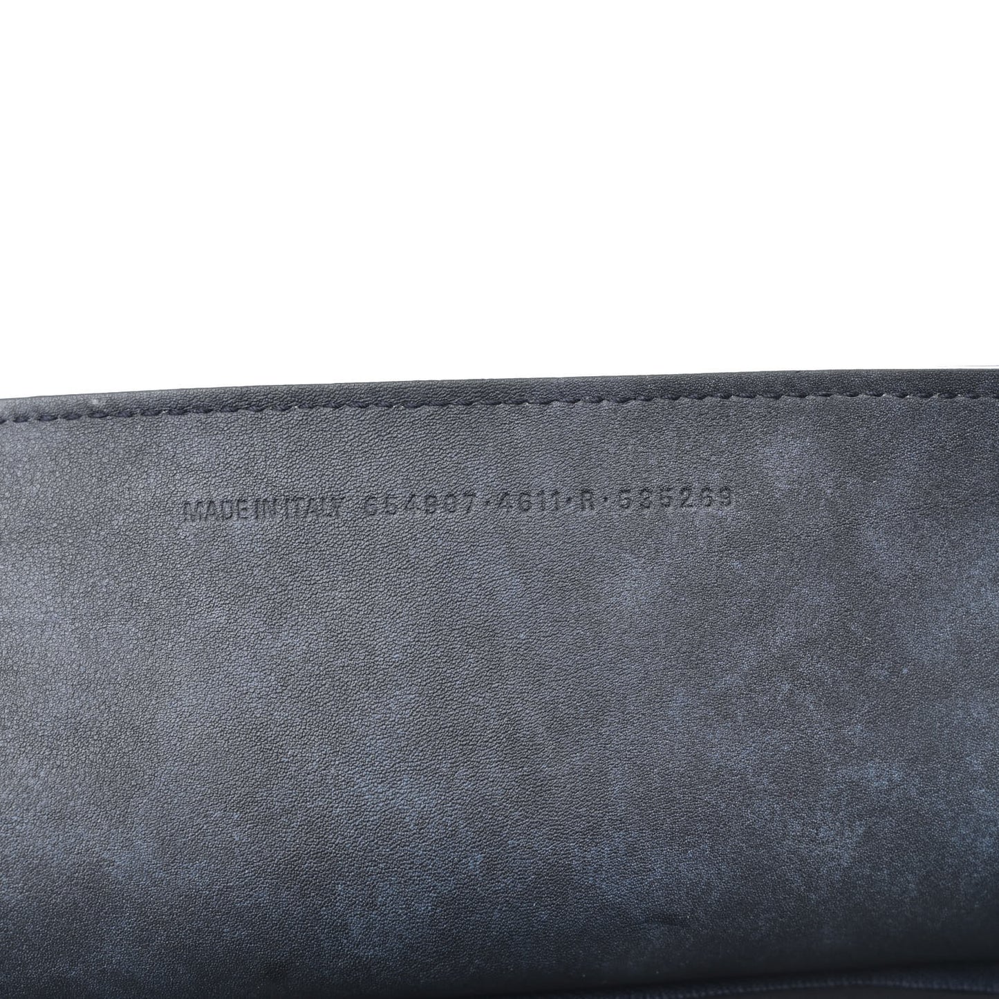 Used Calfskin Silver Hardware Neo Classic City Navy
