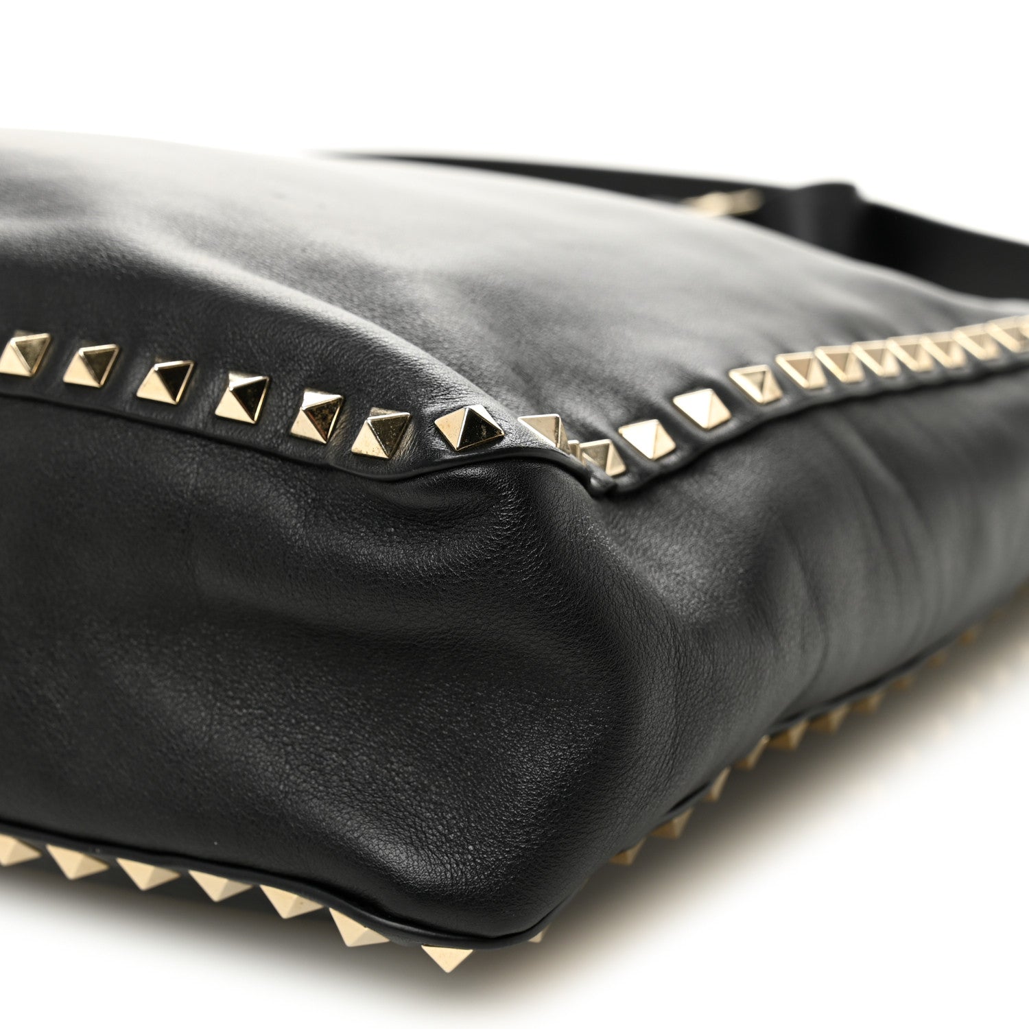 Valentino Garavani Vitello Calfskin Small Rockstud Flip-Lock Messenger Bag Black 9 of 9