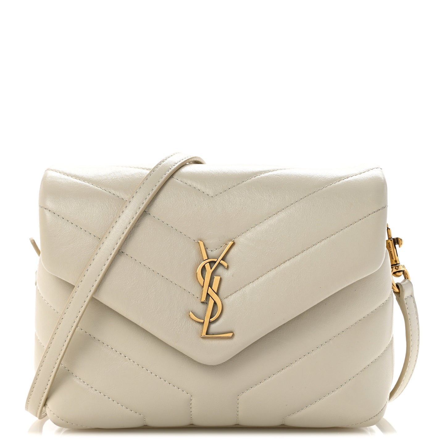 Calfskin Y Quilted Monogram Toy Loulou Crossbody Bag Crema Soft