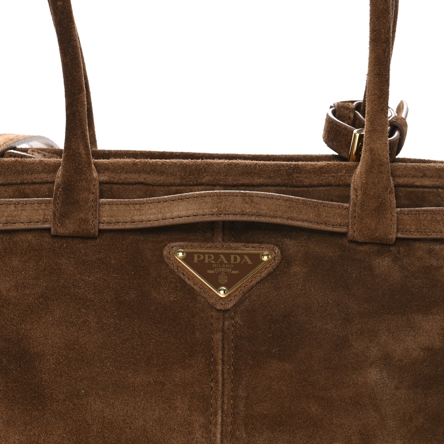 Suede Triangle Medium Bonnie Shoulder Bag Cacao