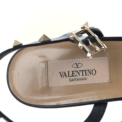 Valentino Garavani Calfskin Rockstud 60mm City Sandals 41 Black 7 of 8
