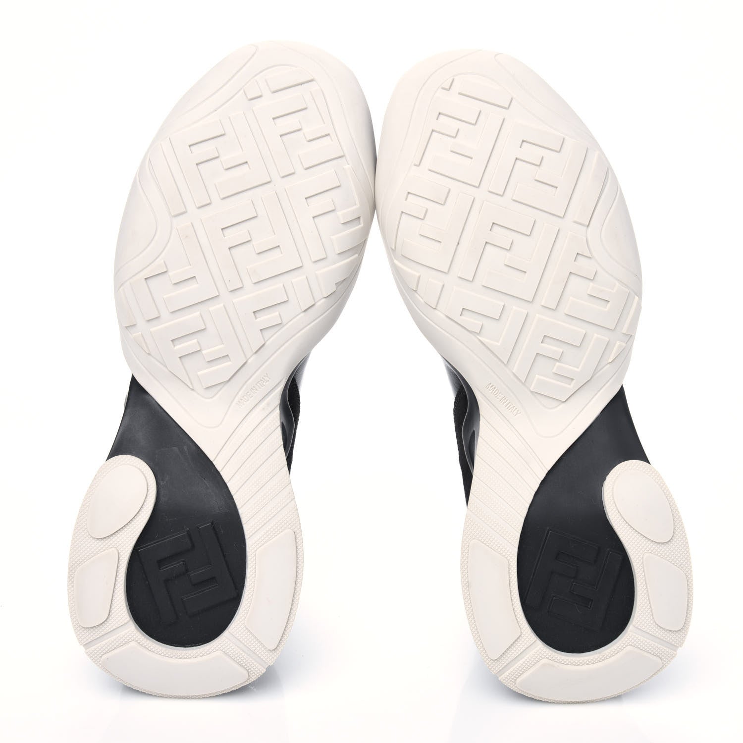 Fendi Vernice High-Tech Womens FFluid Zip Up Sneakers 40 Black White 5 of 15