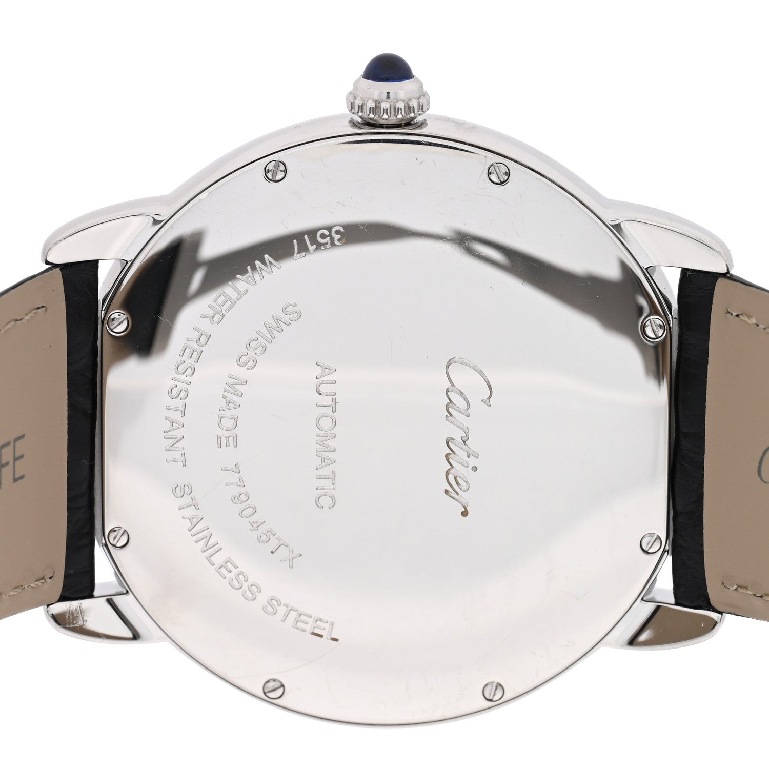 Cartier Stainless Steel Alligator 42mm Ronde Solo Automatic Watch 4 of 4
