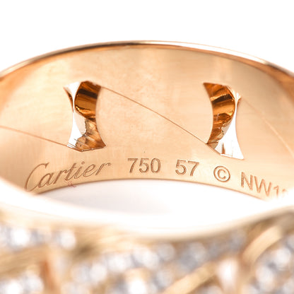 Cartier 18K Yellow Gold Diamond La Dona Band Ring 57 8 4 of 5