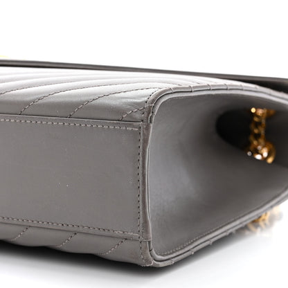 Saint Laurent Smooth Calfskin Matelasse Large Monogram Satchel Fog 10 of 20