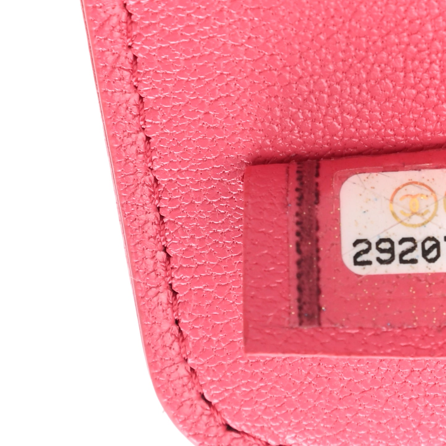 Lambskin Quilted Chanel 19 Luggage Tag Pink