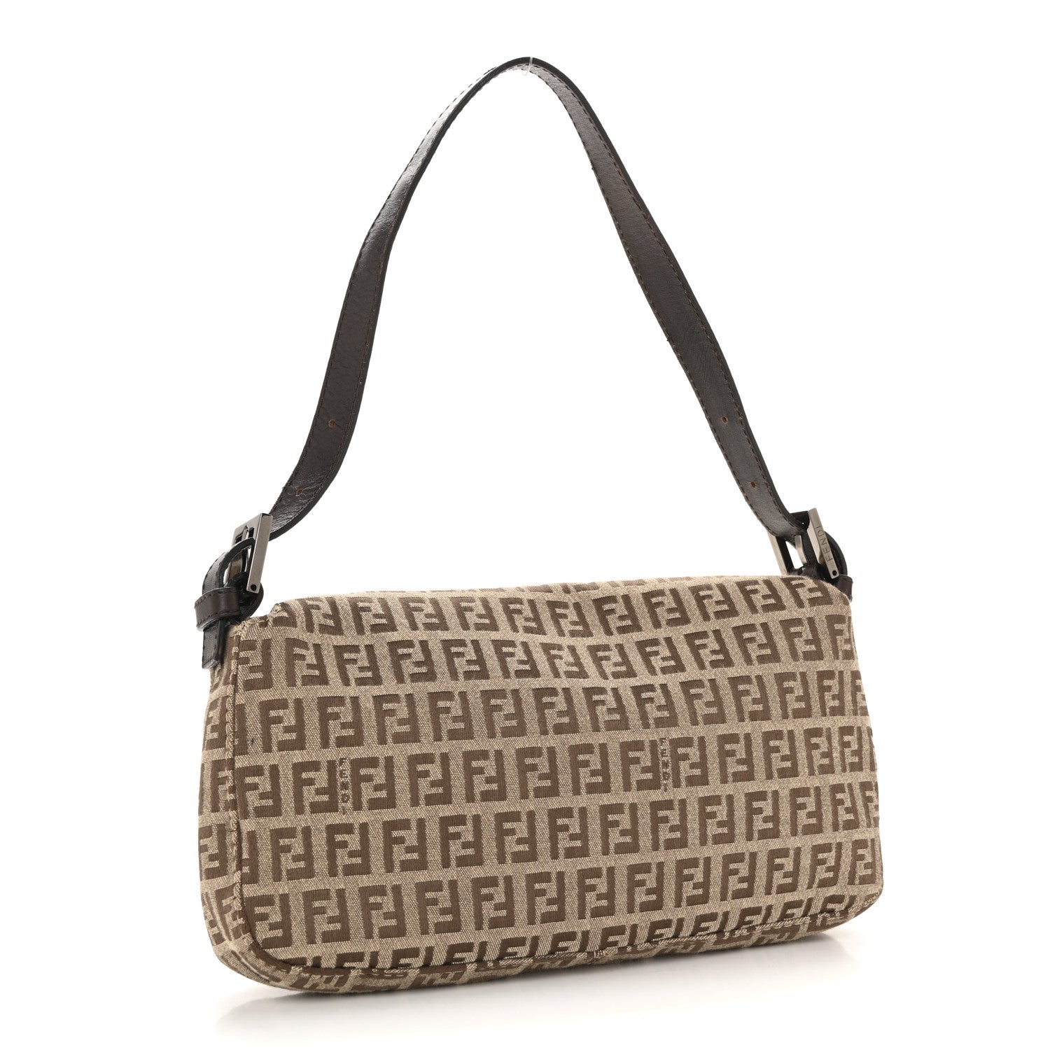 Fendi Zucchino Baguette Toro Mogano Panna 3 of 13