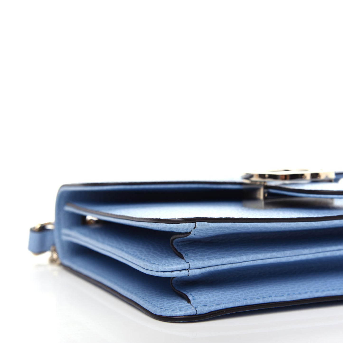 Dollar Calfskin Small Interlocking G Shoulder Bag Mineral Blue