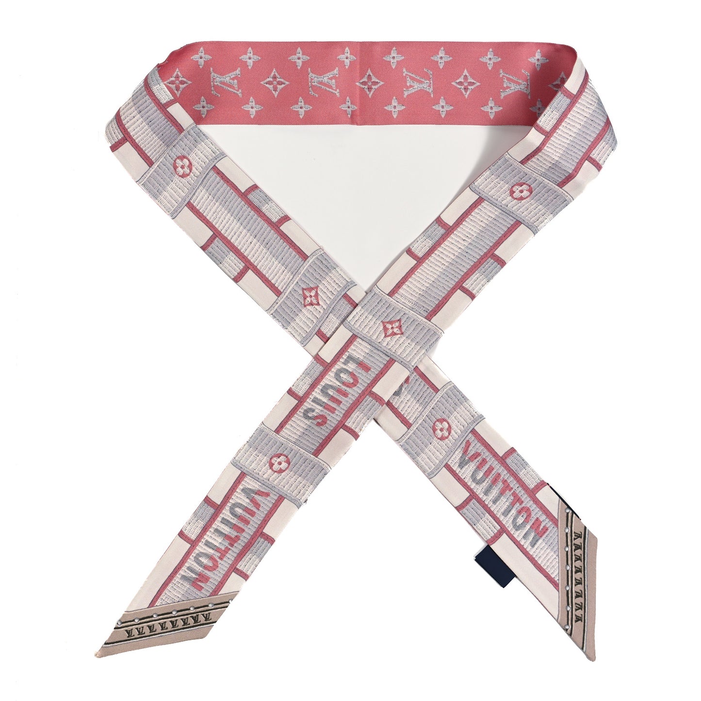 Silk Monogram LV Details BB Bandeau Rose