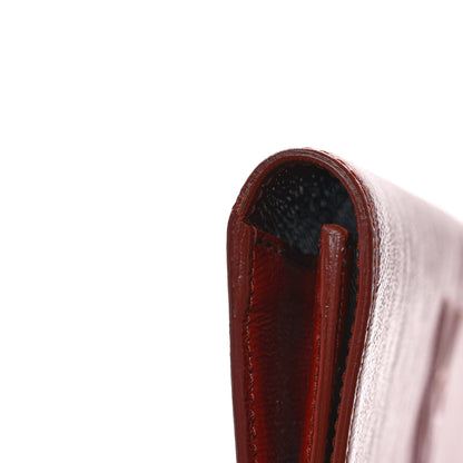 Saint Laurent Textured Patent Monogram Large Belle De Jour Clutch Red 8 of 10