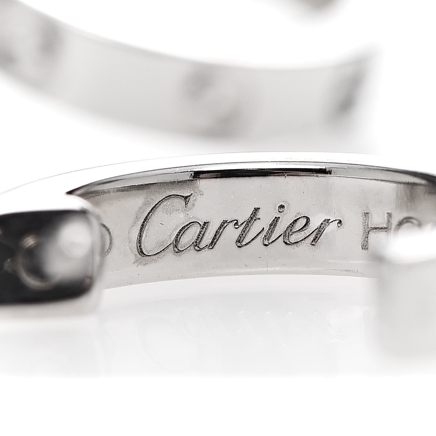 Cartier 18K White Gold Small LOVE Hoop Earrings 4 of 7