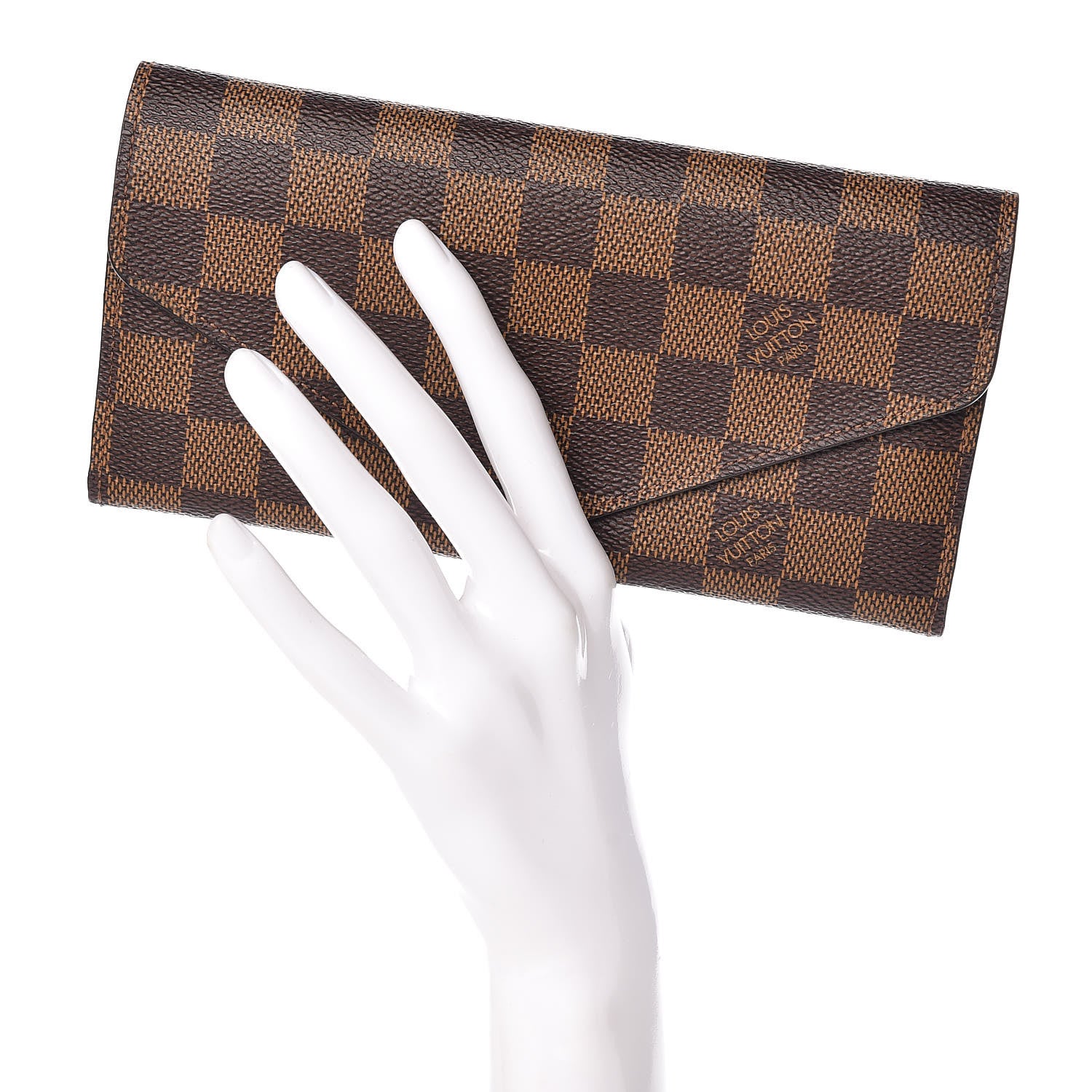 Louis Vuitton Damier Ebene Josephine Wallet Red 2 of 7