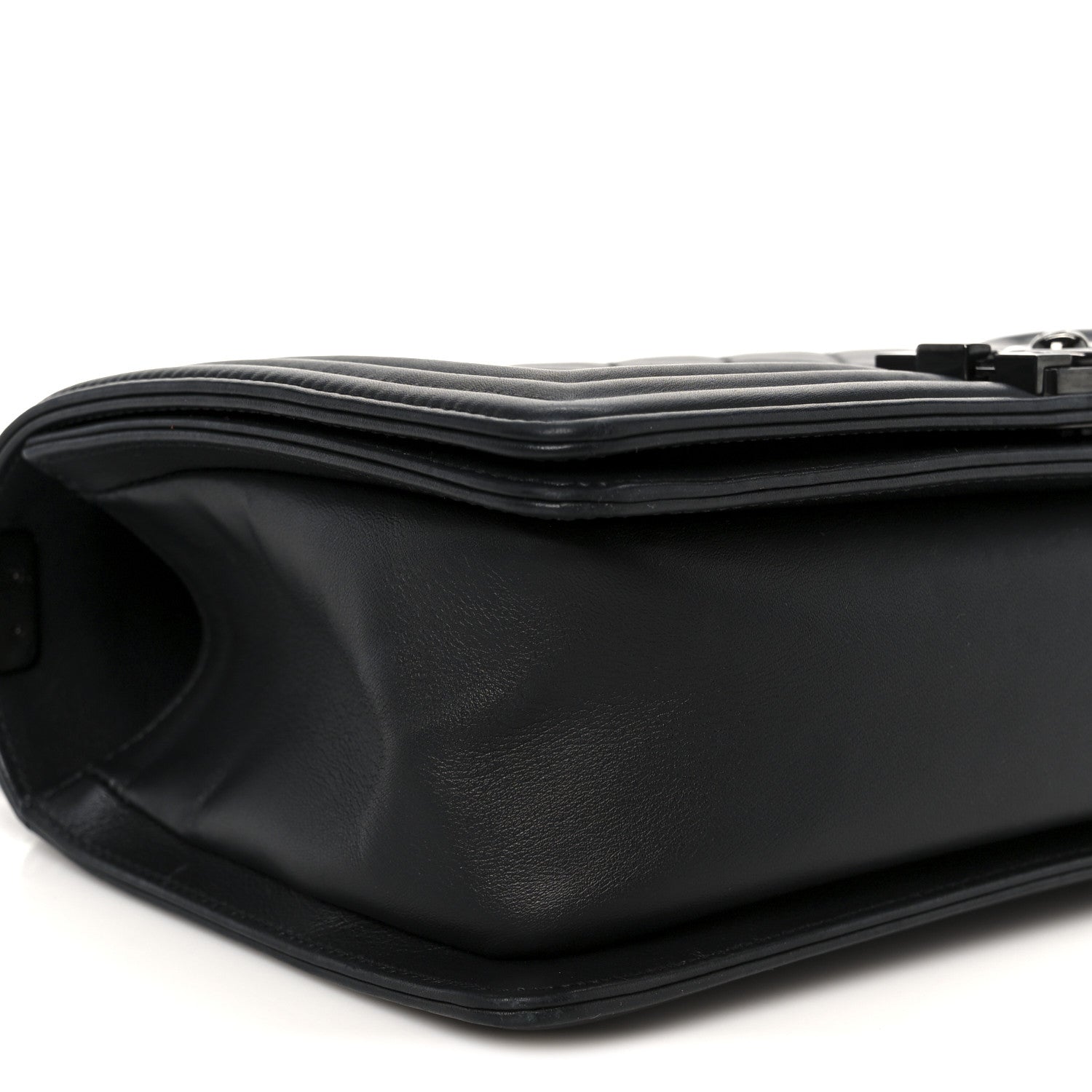 Chanel Calfskin Quilted Medium Boy Flap So Black 9 of 10