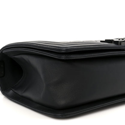 Chanel Calfskin Quilted Medium Boy Flap So Black 9 of 10