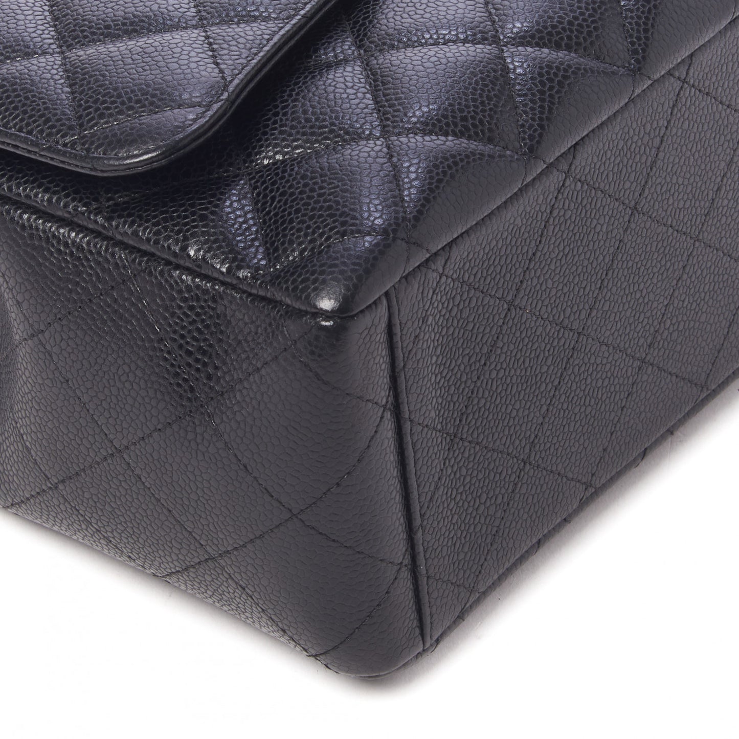 Caviar Quilted Maxi Double Flap Black