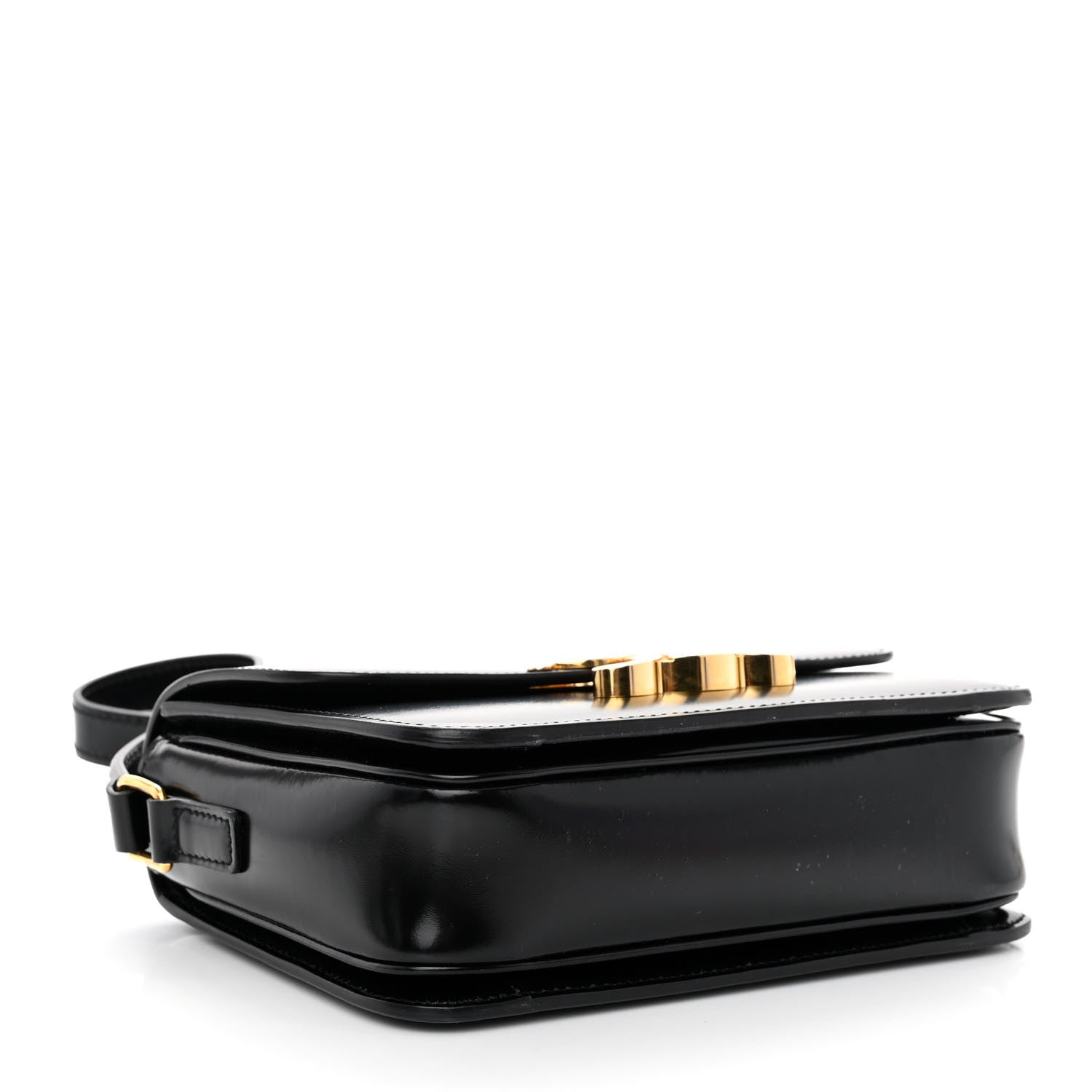 Celine Shiny Calfskin Teen Triomphe Black 4 of 8
