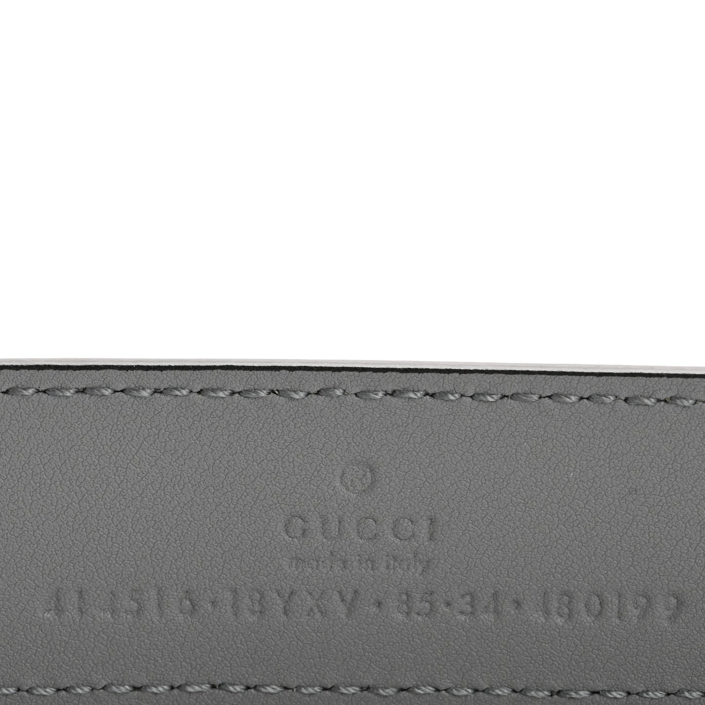 Azalea Calfskin Enamel Monochrome Double G 30mm Belt 85 34 Deep Grey