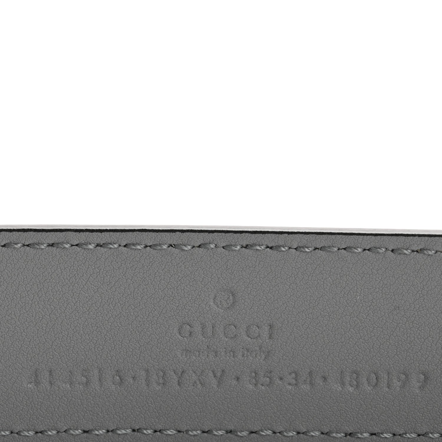 Gucci Azalea Calfskin Enamel Monochrome Double G 30mm Belt 85 34 Deep Grey 3 of 5
