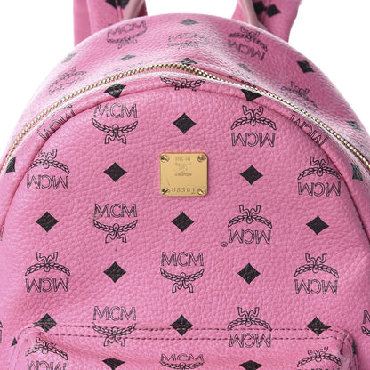 MCM Visetos Small Side Stud Stark Backpack Pink 9 of 9