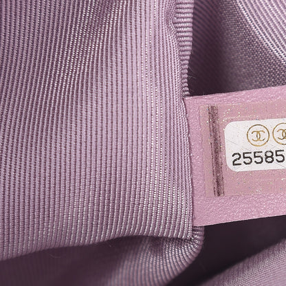 Chanel Metallic Lambskin Chevron Quilted Medium Boy Flap Purple 8 of 9