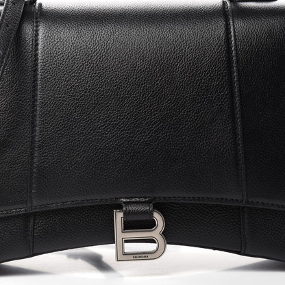 Balenciaga Grained Calfskin Medium Hourglass Top Handle Bag Black 9 of 9