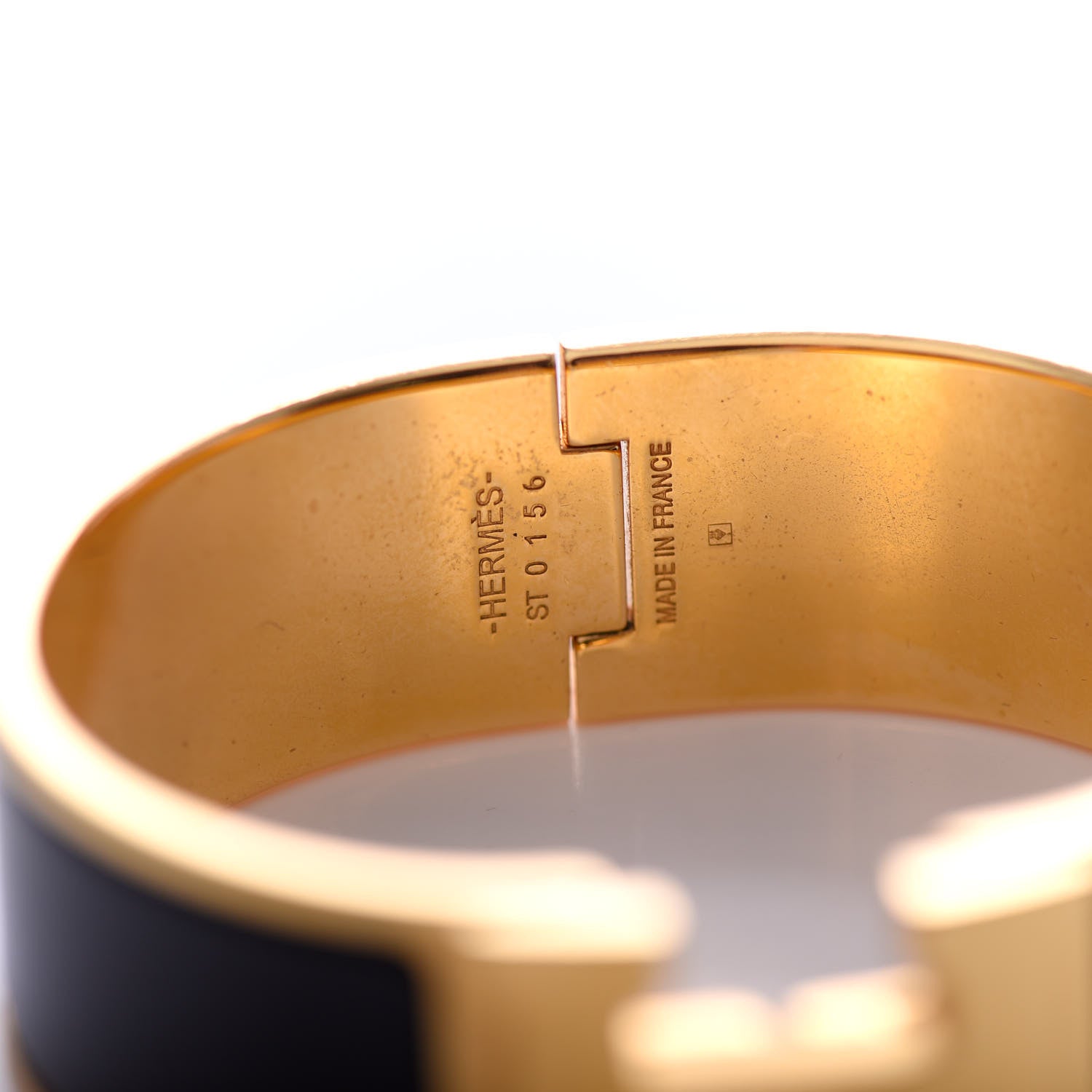 Hermes Enamel Wide Clic Clac H Bracelet PM Black 4 of 4