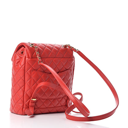 Chanel Lambskin Quilted Small Urban Spirit Backpack Red 3 of 9