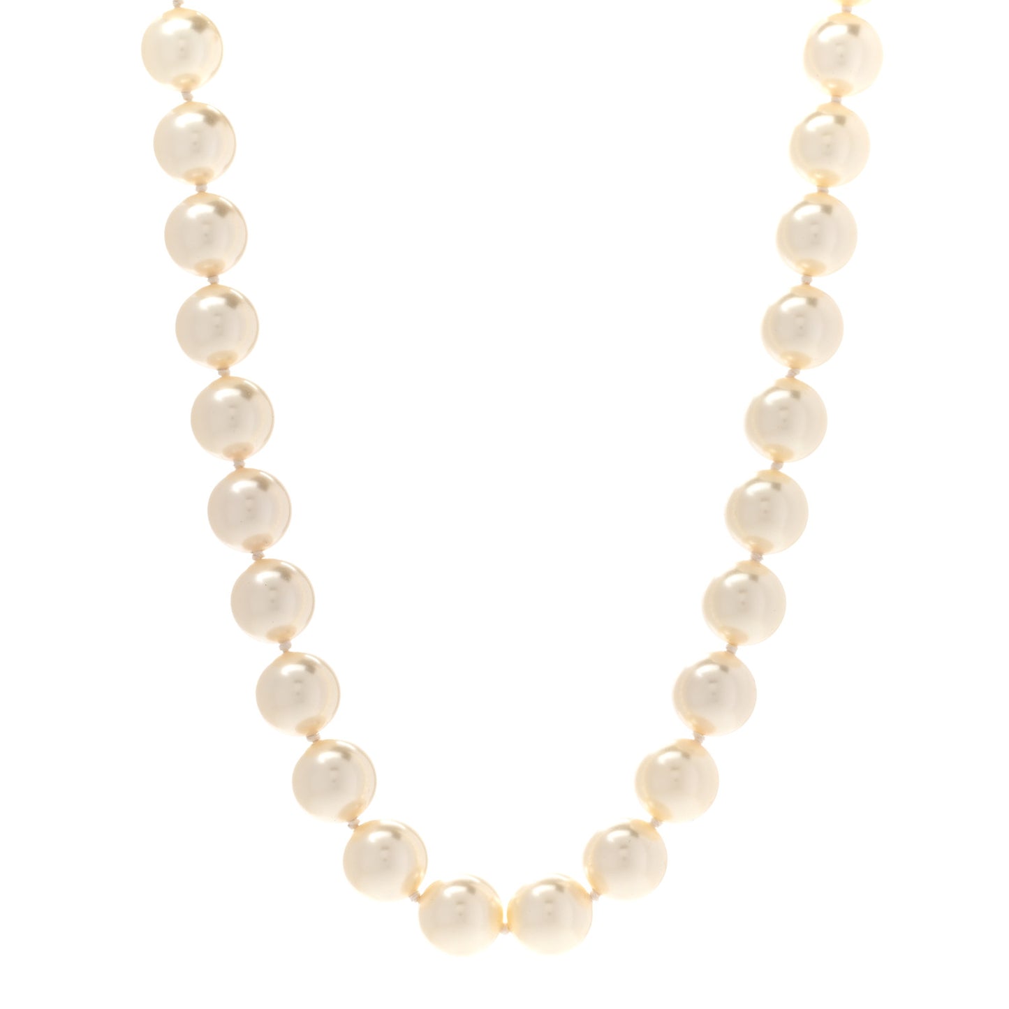 Pearl Crystal Short Necklace Gold