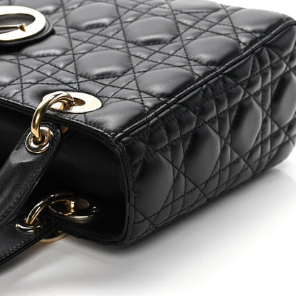 Christian Dior Lambskin Cannage Small Lucky Badges My Lady Dior Black 10 of 14