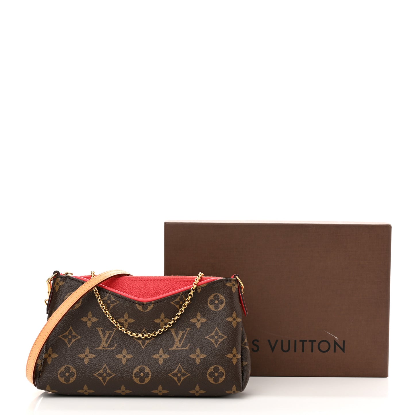 Monogram Pallas Clutch Cherry