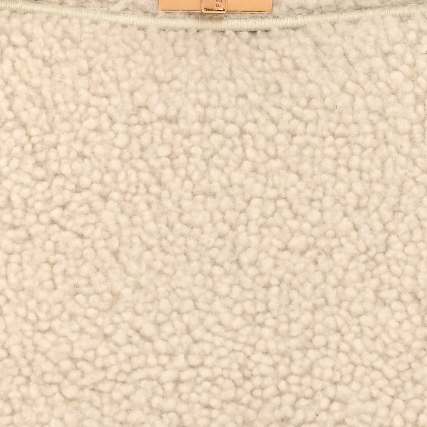 Curly Shearling Shiny Nappa Petite Peekaboo I SEE U Satchel White