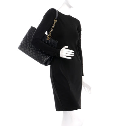 Chanel Caviar Quilted Grand Shopping Tote GST Black 2 of 7
