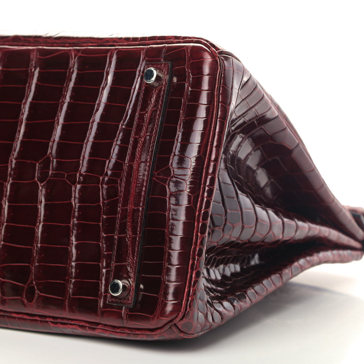 Shiny Porosus Crocodile Birkin 35 Rouge H