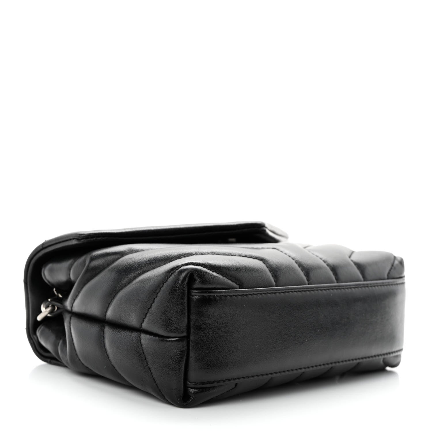 Saint Laurent Calfskin Y Quilted Monogram Toy Loulou Crossbody Bag Black 4 of 12