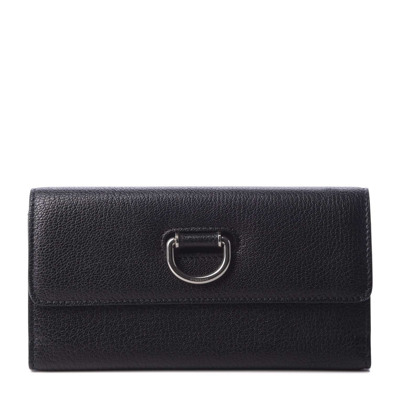 Burberry Grainy Calfskin D-Ring Continental Wallet Black 1 of 6