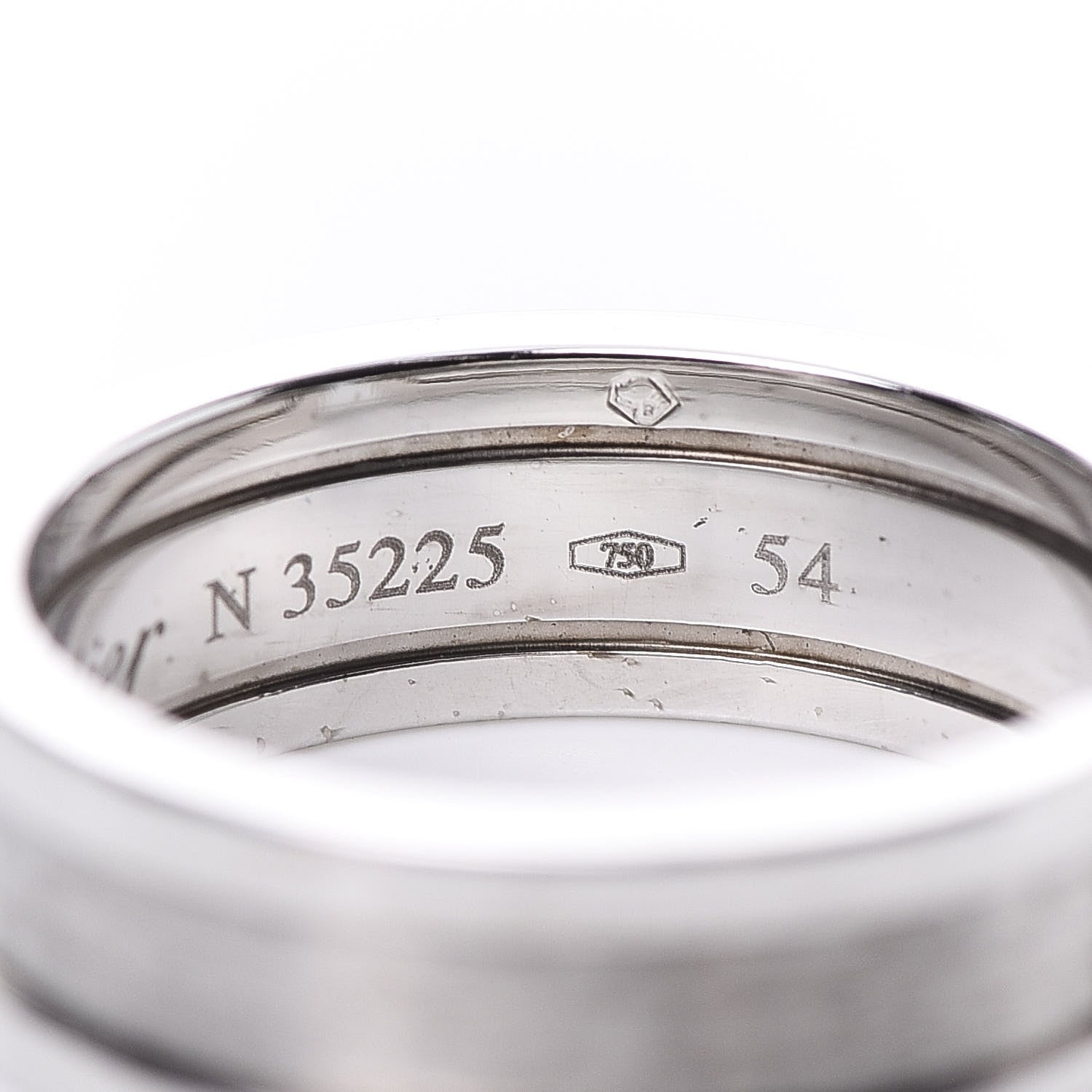 Cartier 18K White Gold 6.5mm C De Ring 54 6.75 5 of 5