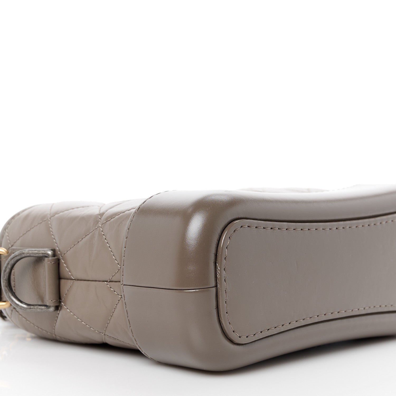 Chanel Aged Calfskin Quilted Small Gabrielle Hobo Grey 9 of 11
