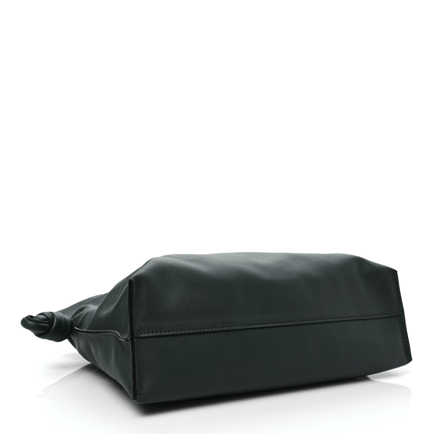 Nappa Flamenco Knot Clutch Khaki