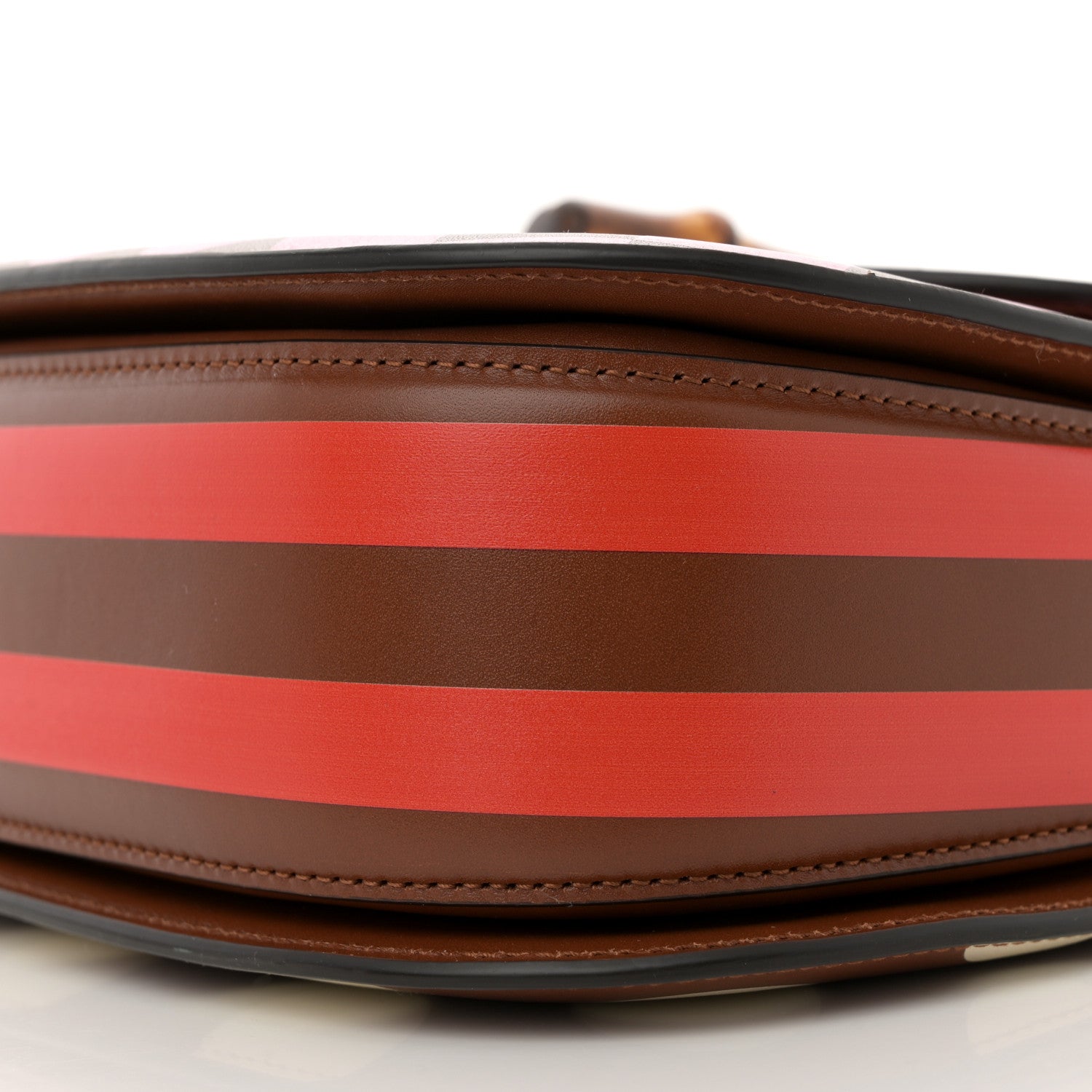 Gucci Calfskin Geometric Print Medium Bamboo 1947 Top Handle Bag Brown 10 of 10