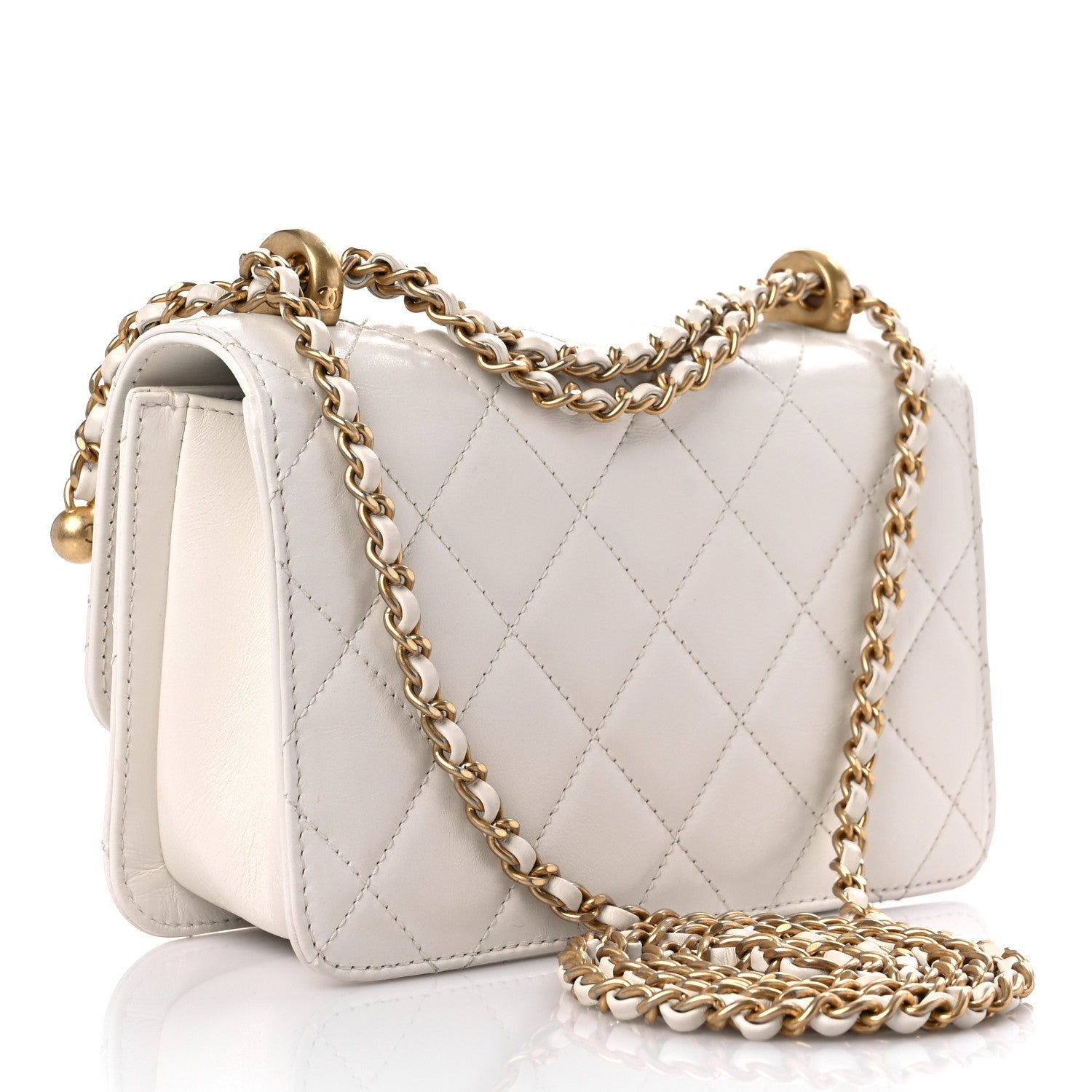 Chanel Calfskin Quilted Mini Perfect Fit Flap White 3 of 17