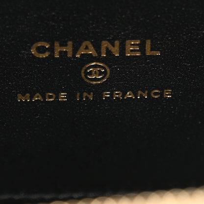 Chanel Lambskin Quilted Enamel Coco Casino Small Vanity Case With Chain Black 6 of 10