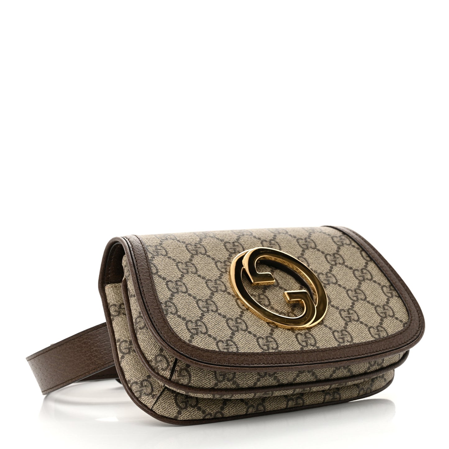GG Supreme Monogram Textured Dollar Calfskin Blondie Belt Bag 115 46 Beige Ebony New Acero