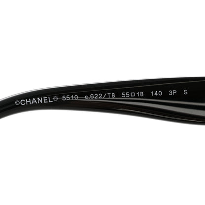 Chanel Acetate Polarized CC Butterfly Sunglasses 5510 Black 5 of 8