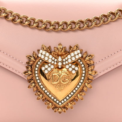 Dolce & Gabbana Smooth Calfskin Devotion Envelope Phone Bag Pink 7 of 9