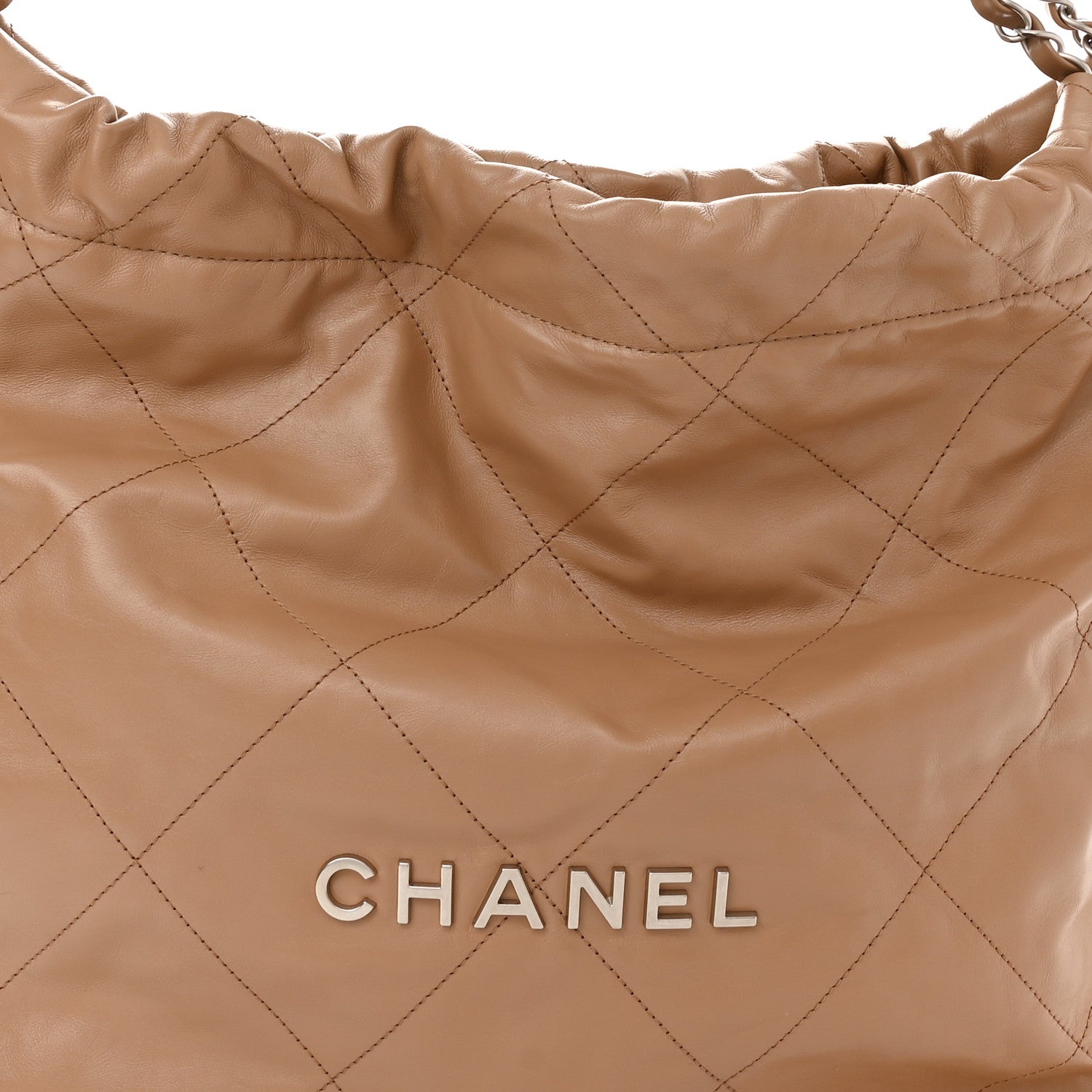 Chanel Shiny Calfskin Quilted Chanel 22 Camel 9 of 11