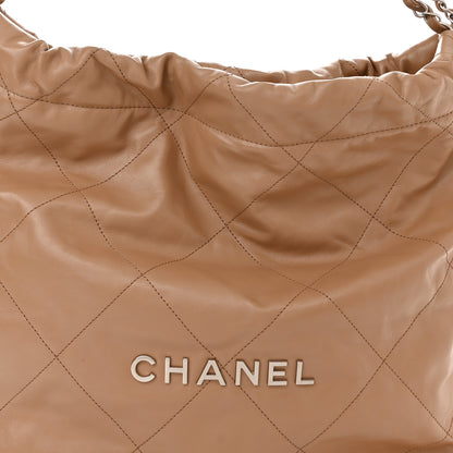 Chanel Shiny Calfskin Quilted Chanel 22 Camel 9 of 11