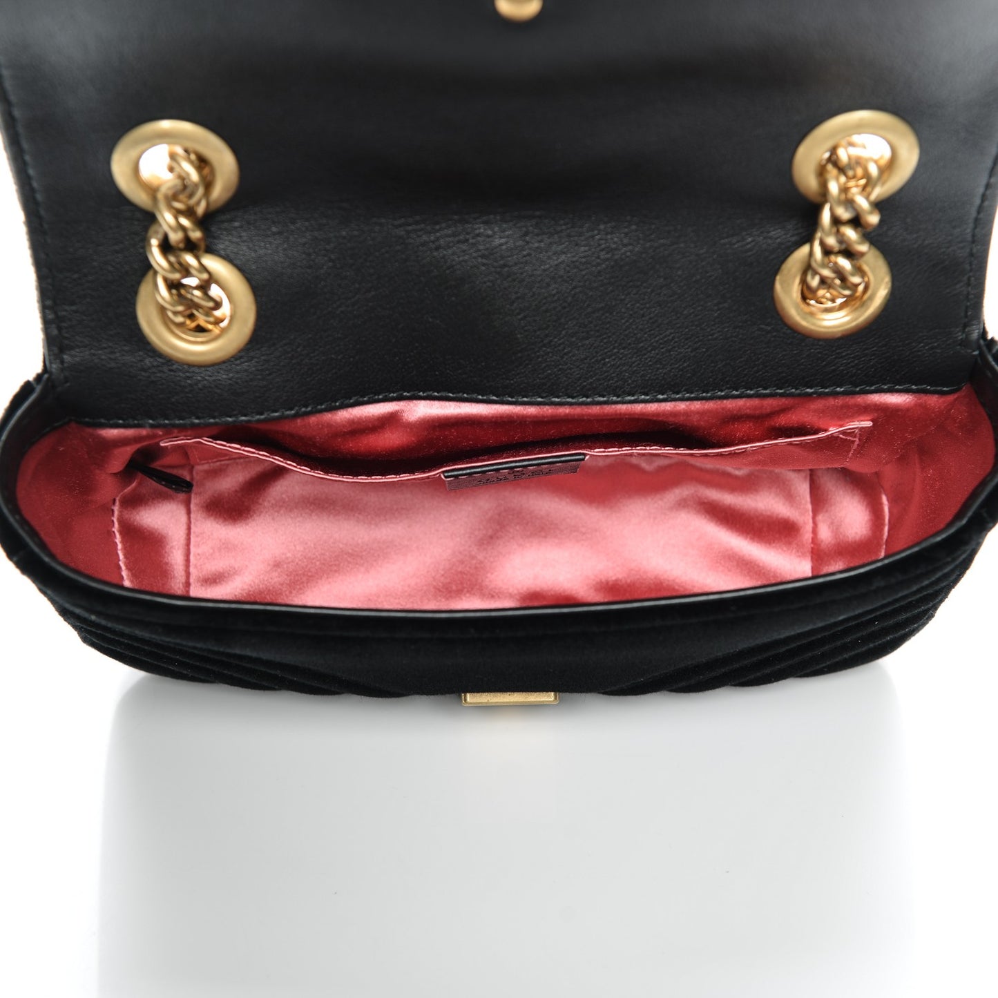 Velvet Matelasse Mini GG Marmont Shoulder Bag Black